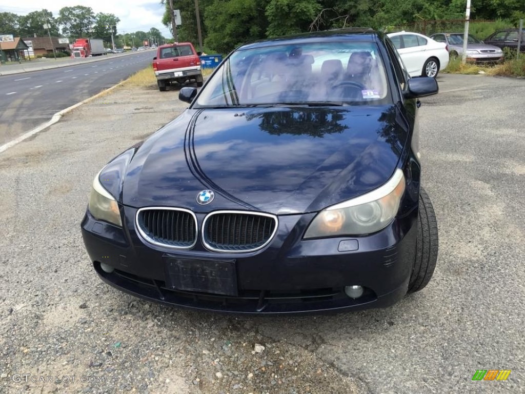 2004 5 Series 530i Sedan - Orient Blue Metallic / Black photo #8