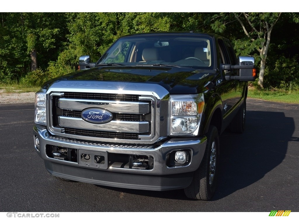 2016 F250 Super Duty Lariat Crew Cab 4x4 - Shadow Black / Adobe photo #11