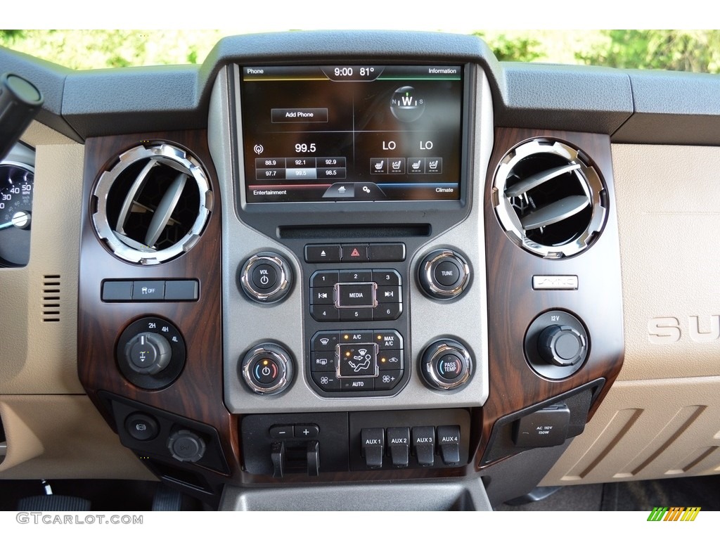 2016 F250 Super Duty Lariat Crew Cab 4x4 - Shadow Black / Adobe photo #48