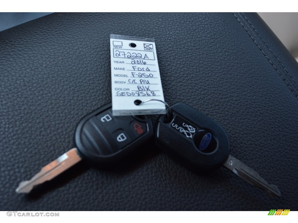 2016 F250 Super Duty Lariat Crew Cab 4x4 - Shadow Black / Adobe photo #63