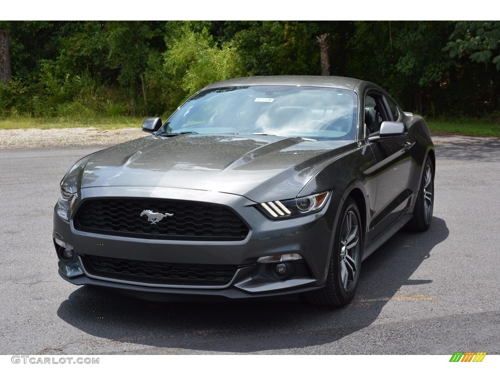 2017 Mustang EcoBoost Premium Coupe - Magnetic / Ebony photo #7