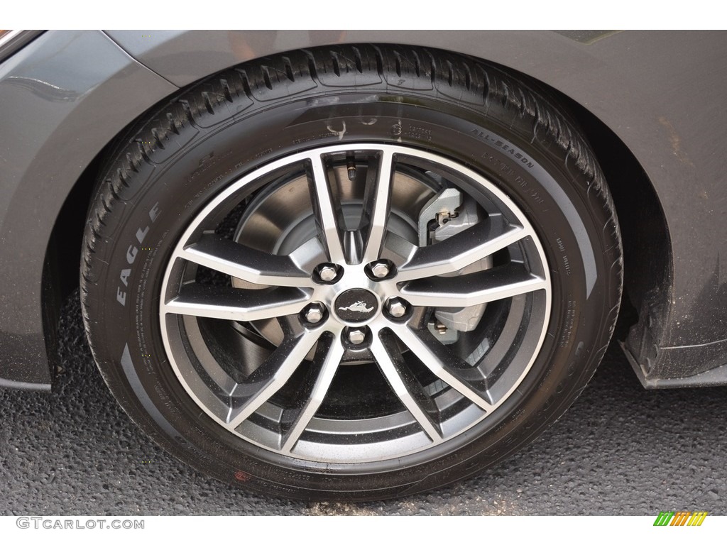 2017 Mustang EcoBoost Premium Coupe - Magnetic / Ebony photo #13