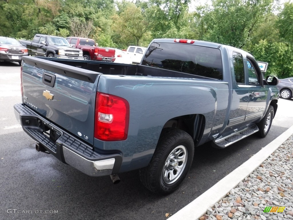 2011 Silverado 1500 LS Extended Cab 4x4 - Blue Granite Metallic / Dark Titanium photo #7