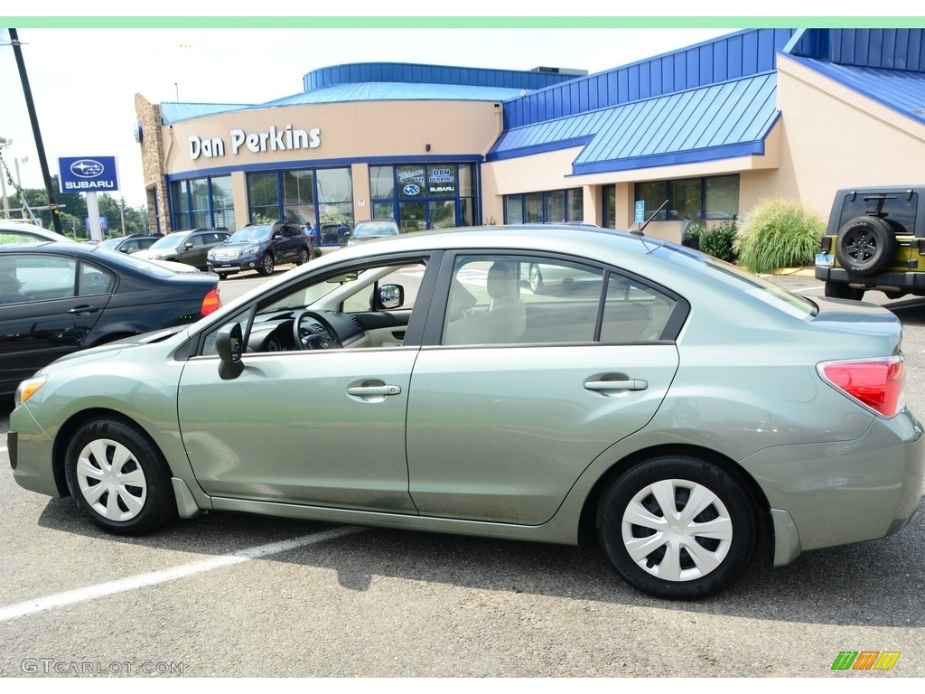 2014 Impreza 2.0i 4 Door - Jasmine Green Metallic / Ivory photo #10