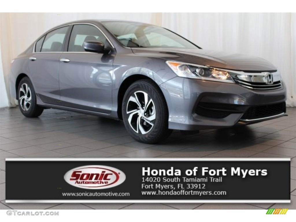 2017 Accord LX Sedan - Modern Steel Metallic / Black photo #1