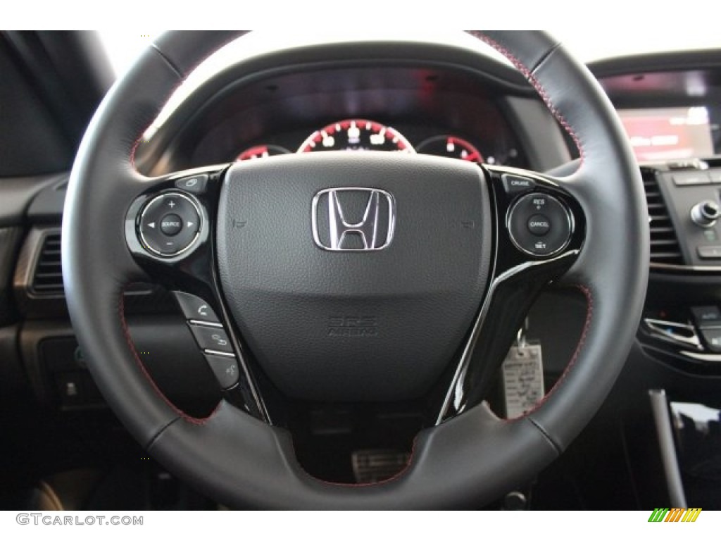 2017 Honda Accord Sport Special Edition Sedan Black Steering Wheel Photo #115142885