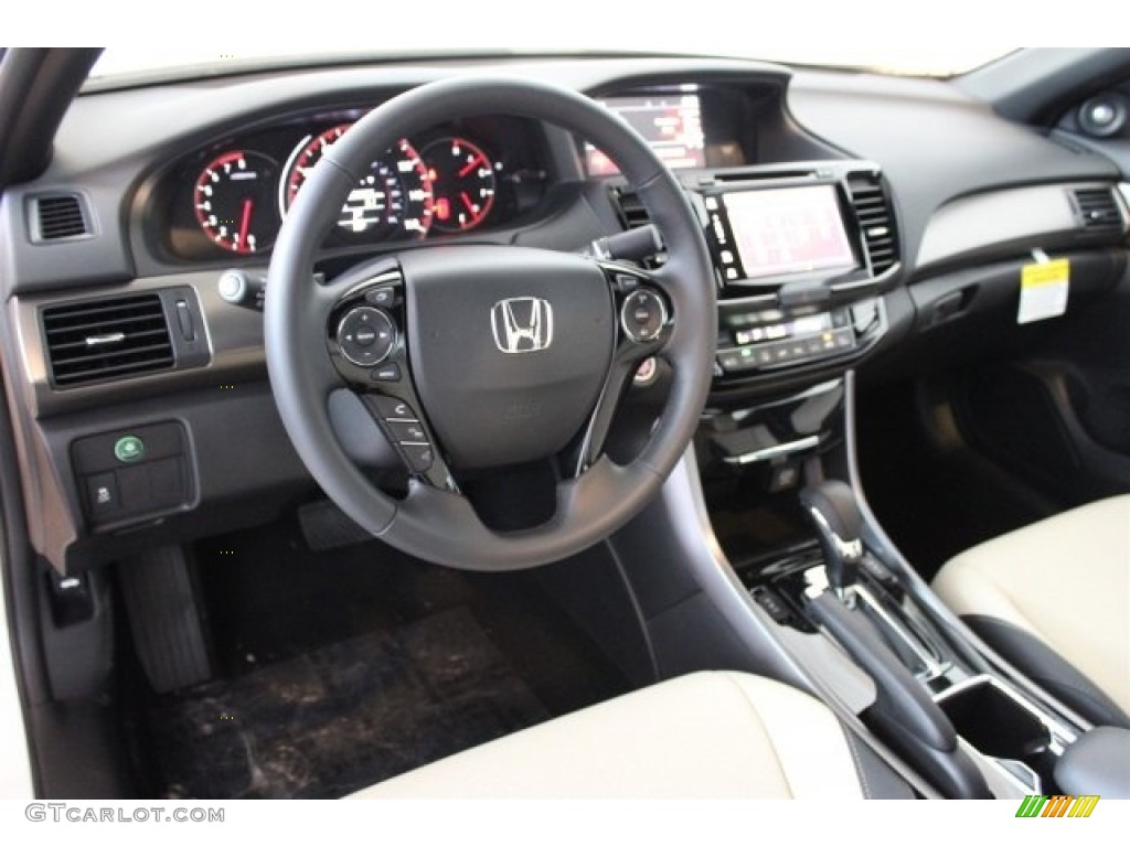 2017 Accord EX-L V6 Coupe - White Orchid Pearl / Black/Ivory photo #12