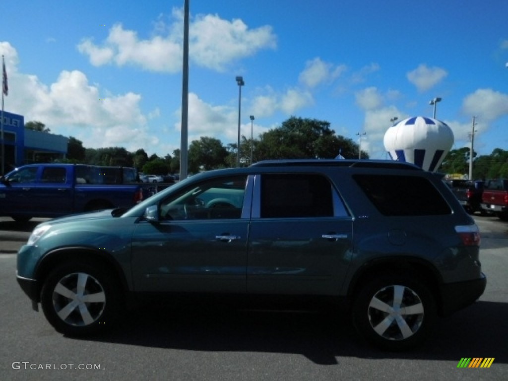 2009 Acadia SLT AWD - Silver Green Metallic / Light Titanium photo #2