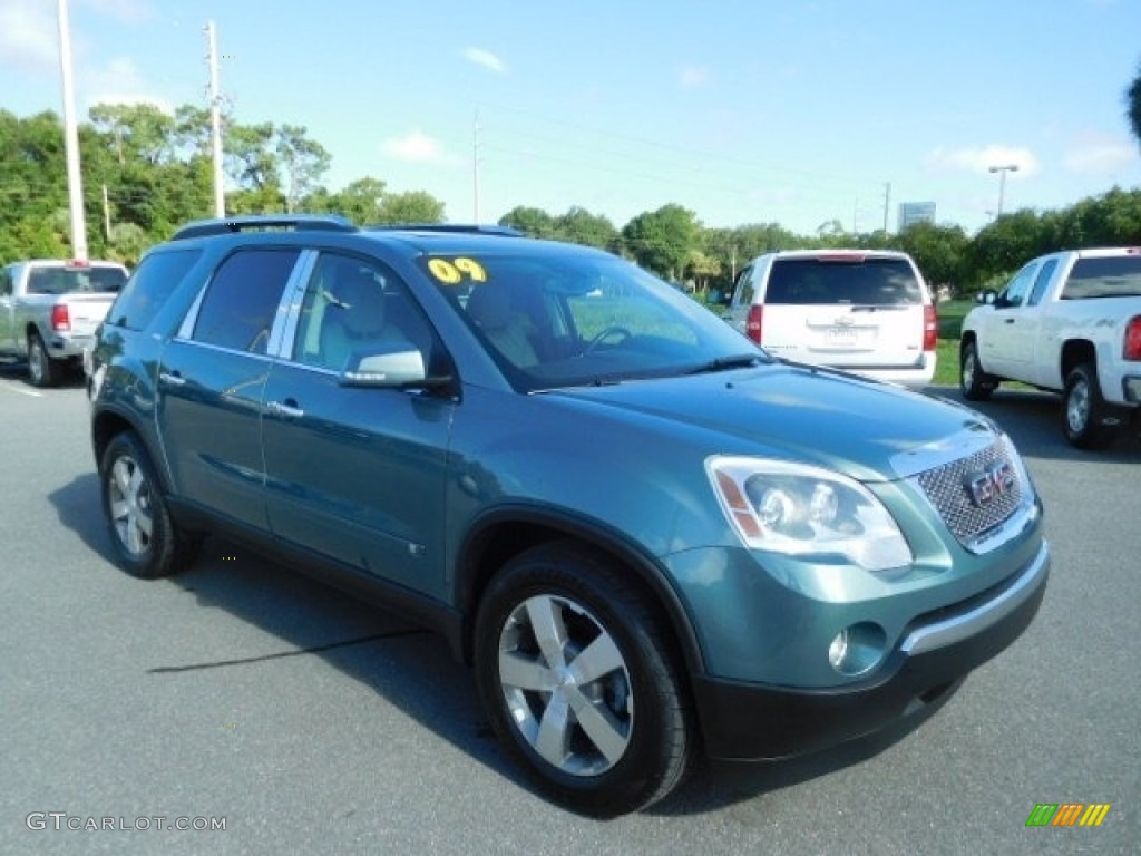 2009 Acadia SLT AWD - Silver Green Metallic / Light Titanium photo #12