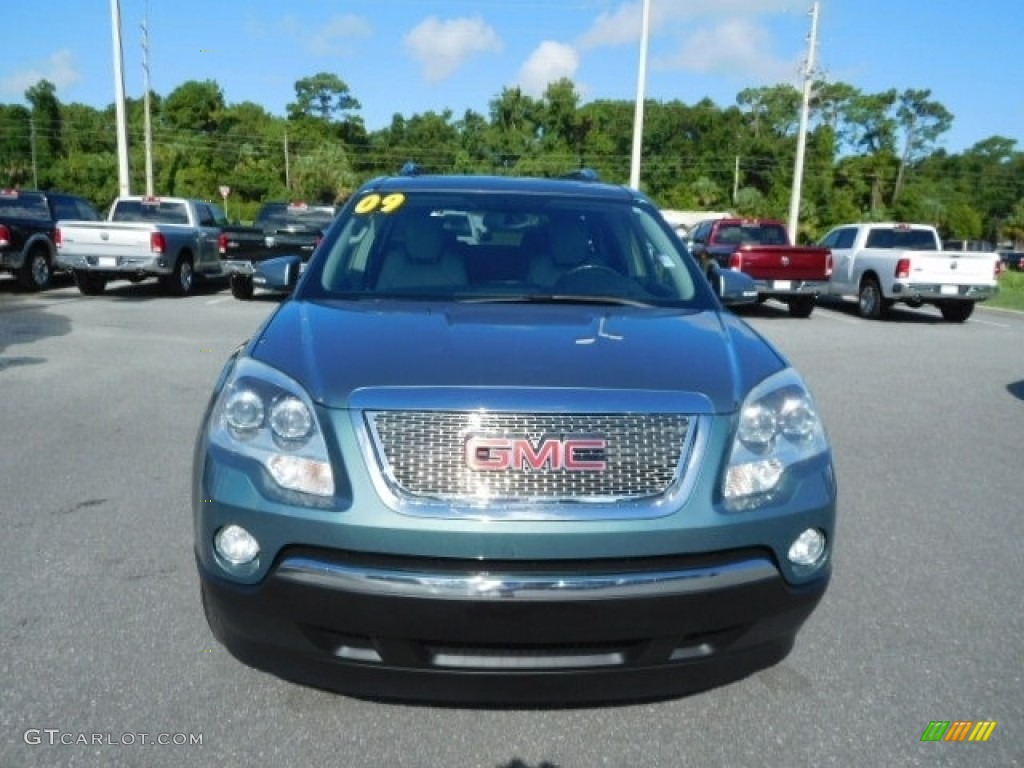 2009 Acadia SLT AWD - Silver Green Metallic / Light Titanium photo #15