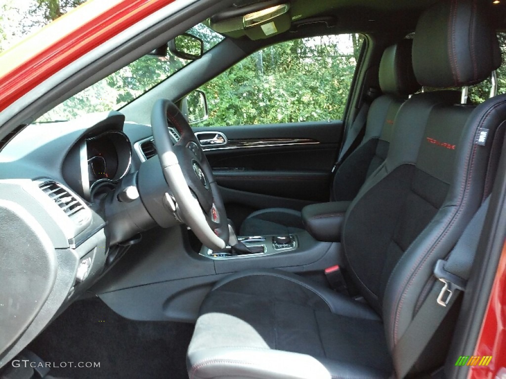 Black Interior 2017 Jeep Grand Cherokee Trailhawk 4x4 Photo #115146608