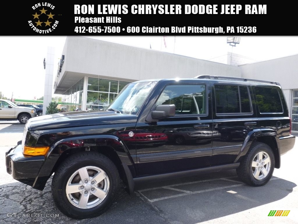 2007 Commander Sport 4x4 - Black Clearcoat / Medium Slate Gray photo #1