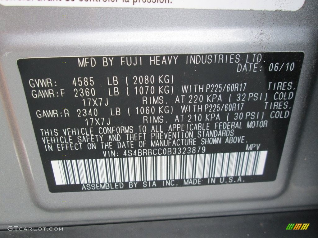 2011 Outback 2.5i Premium Wagon - Steel Silver Metallic / Warm Ivory photo #27