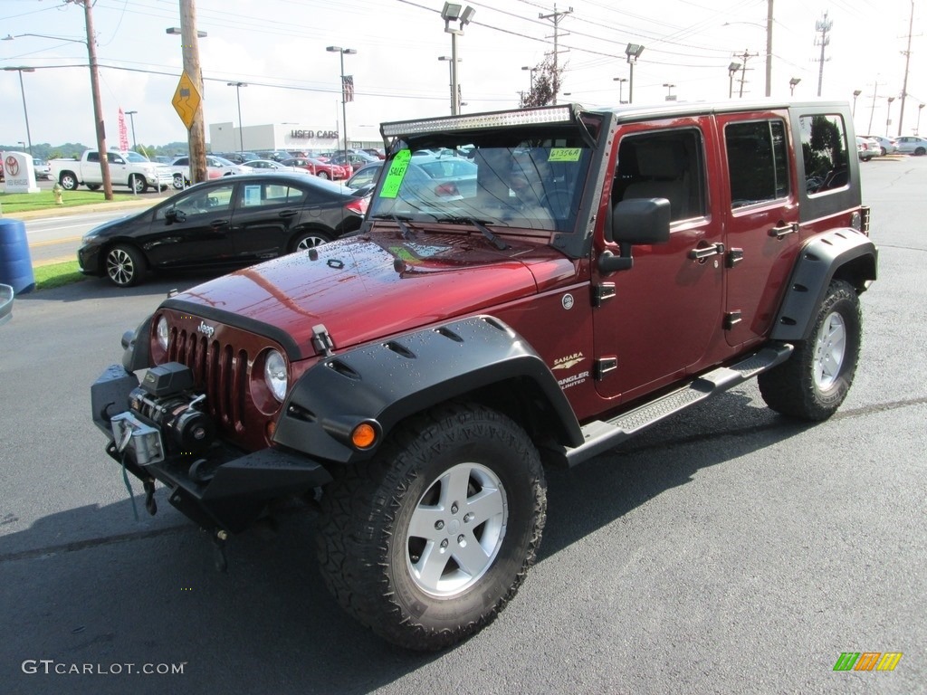 2008 Wrangler Unlimited Sahara 4x4 - Red Rock Crystal Pearl / Dark Slate Gray/Med Slate Gray photo #2