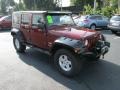 2008 Red Rock Crystal Pearl Jeep Wrangler Unlimited Sahara 4x4  photo #4