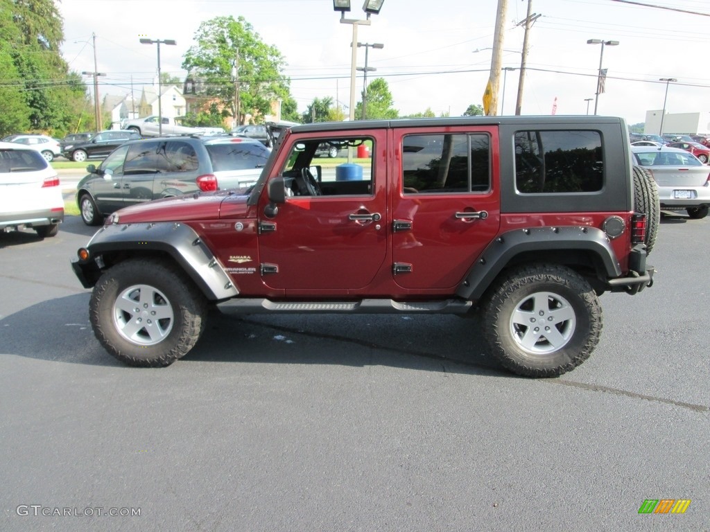2008 Wrangler Unlimited Sahara 4x4 - Red Rock Crystal Pearl / Dark Slate Gray/Med Slate Gray photo #9