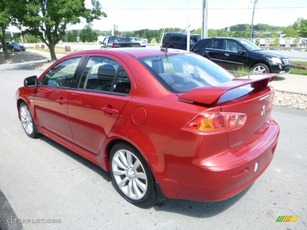 2009 Lancer GTS - Rally Red Pearl / Black photo #12