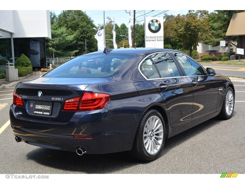 2013 5 Series 535i xDrive Sedan - Imperial Blue Metallic / Cinnamon Brown photo #3