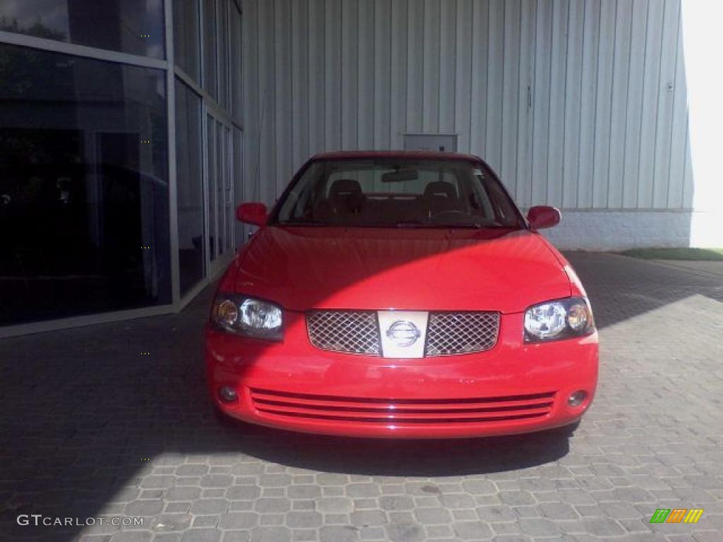 2006 Sentra SE-R Spec V - Code Red / Charcoal photo #2