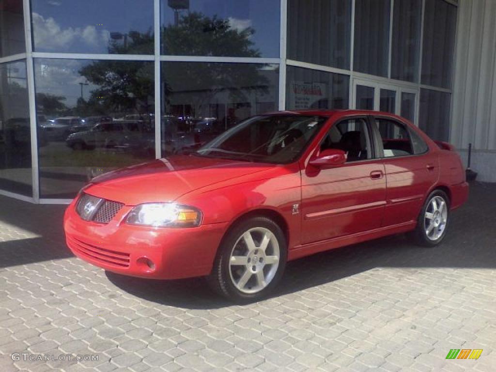 2006 Sentra SE-R Spec V - Code Red / Charcoal photo #3