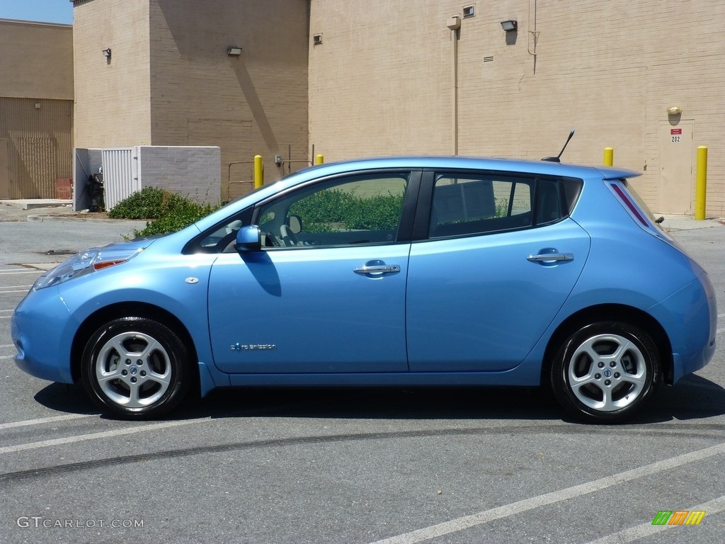 2012 LEAF SL - Blue Ocean / Light Gray photo #3