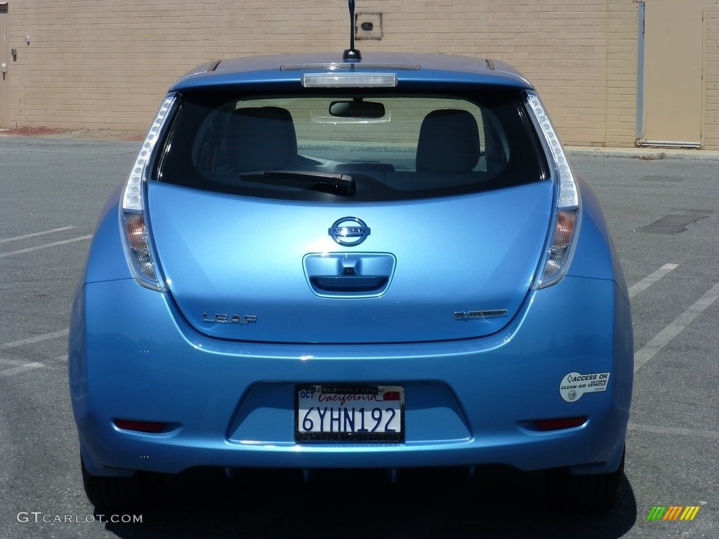 2012 LEAF SL - Blue Ocean / Light Gray photo #4