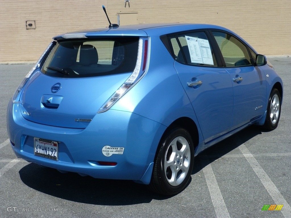 2012 LEAF SL - Blue Ocean / Light Gray photo #5