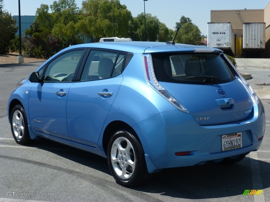 2012 LEAF SL - Blue Ocean / Light Gray photo #16