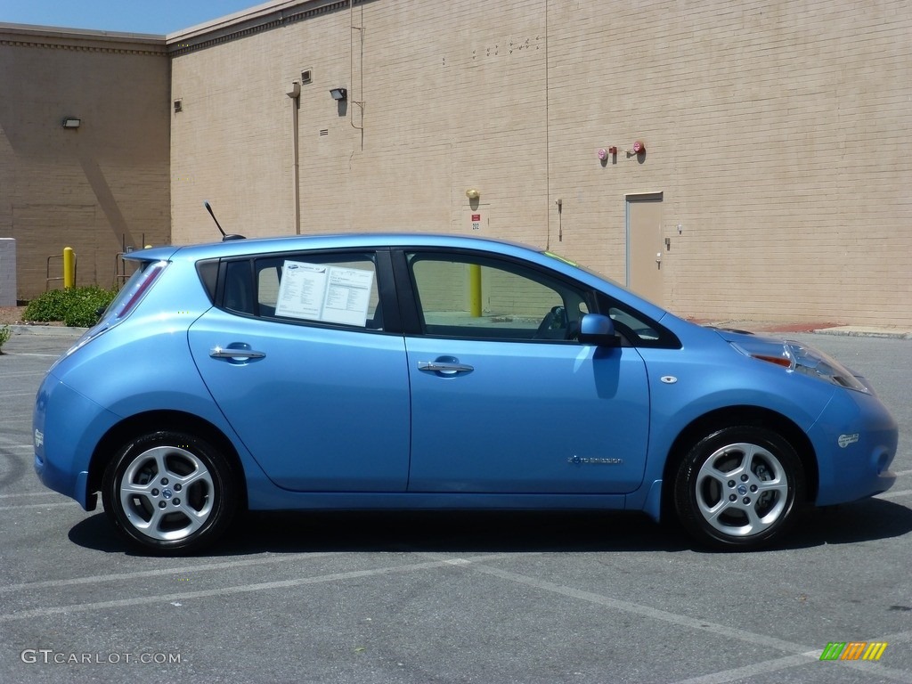 2012 LEAF SL - Blue Ocean / Light Gray photo #17