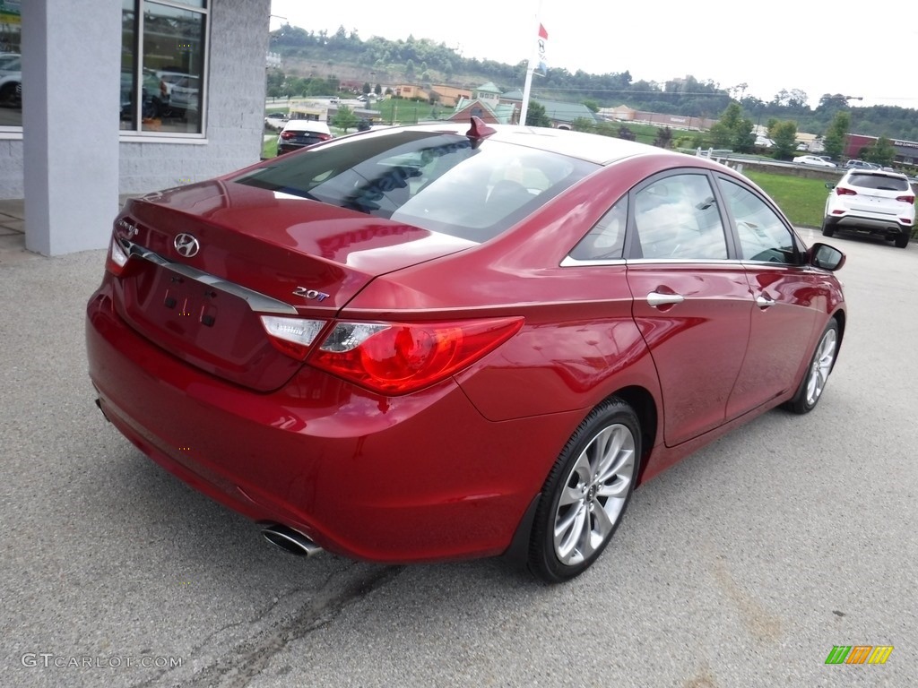2011 Sonata SE 2.0T - Venetian Red / Black photo #9
