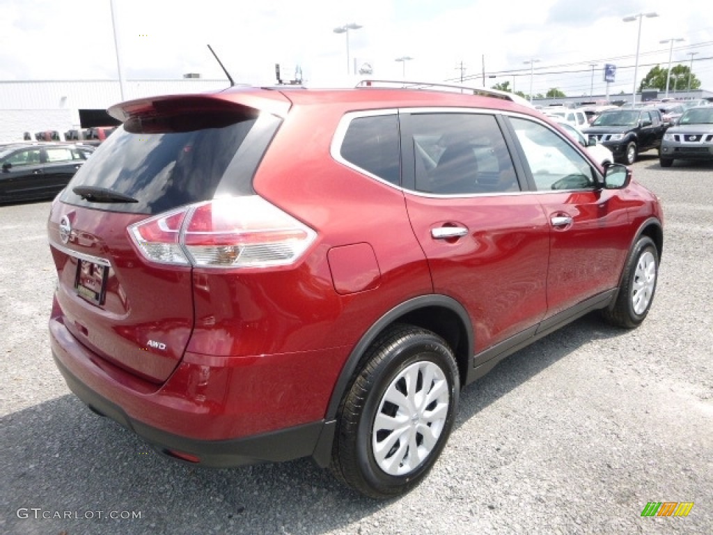 2016 Rogue S AWD - Cayenne Red / Almond photo #7