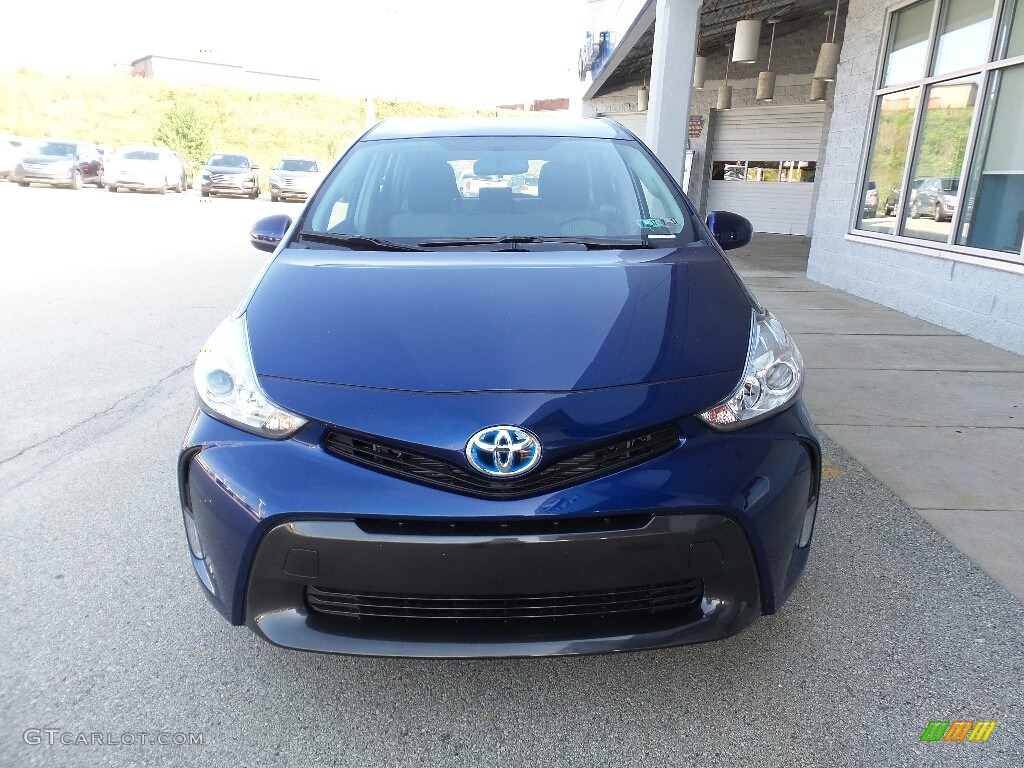 2017 Prius v Three - Blue Ribbon Metallic / Black photo #4