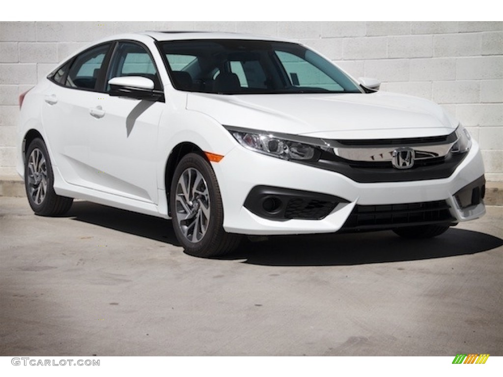 2016 Civic EX Sedan - White Orchid Pearl / Ivory photo #1