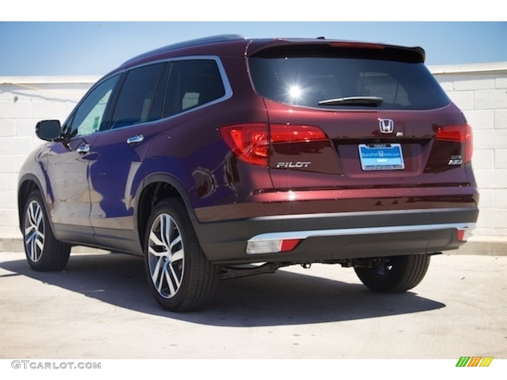 2016 Pilot Elite AWD - Dark Cherry Pearl / Beige photo #2