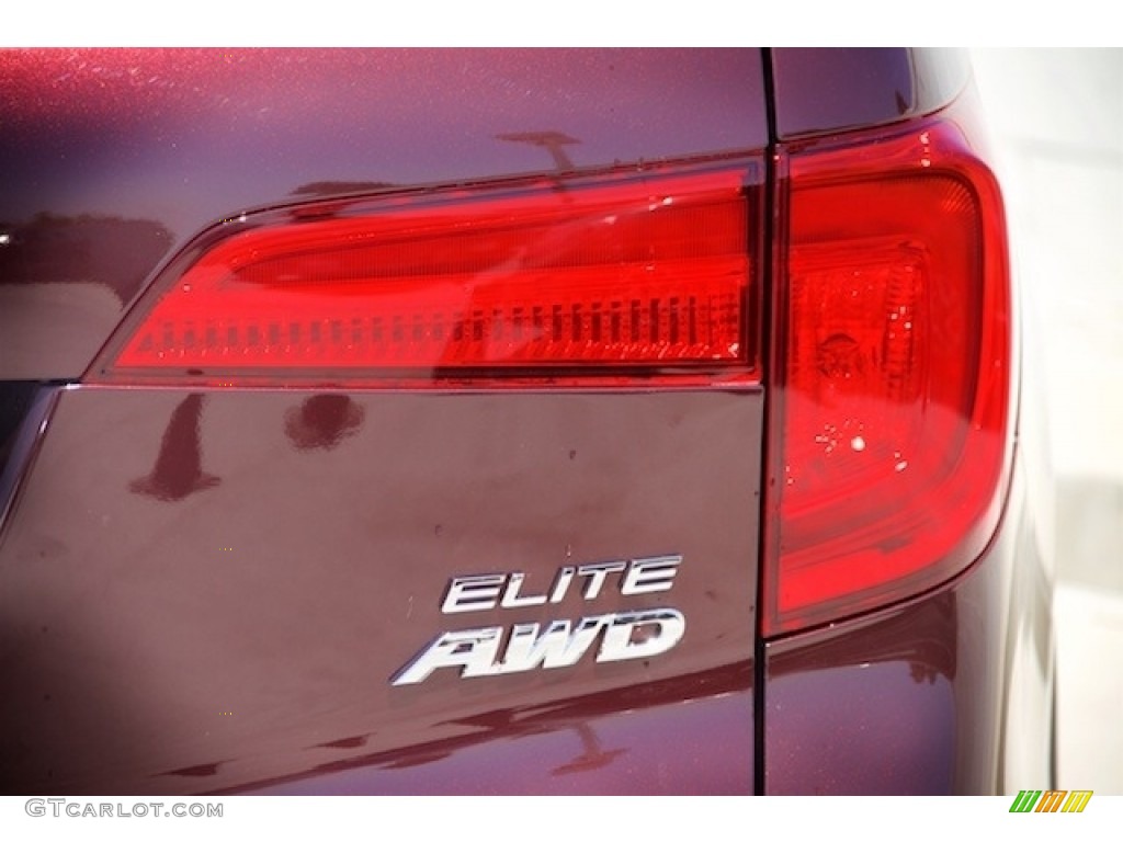 2016 Pilot Elite AWD - Dark Cherry Pearl / Beige photo #4