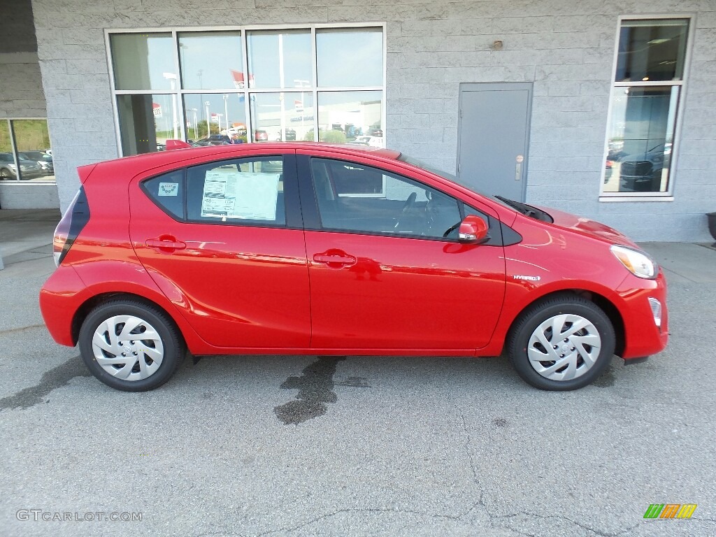 Absolutely Red 2016 Toyota Prius c Two Exterior Photo #115177577