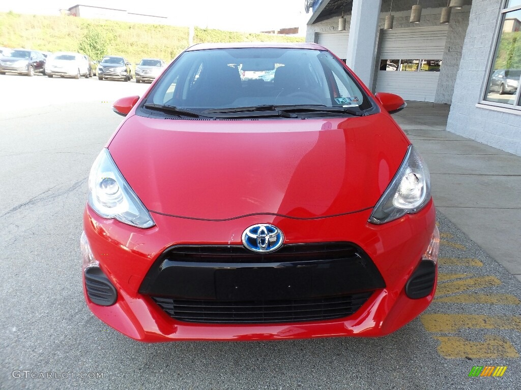 2016 Prius c Two - Absolutely Red / Black photo #4