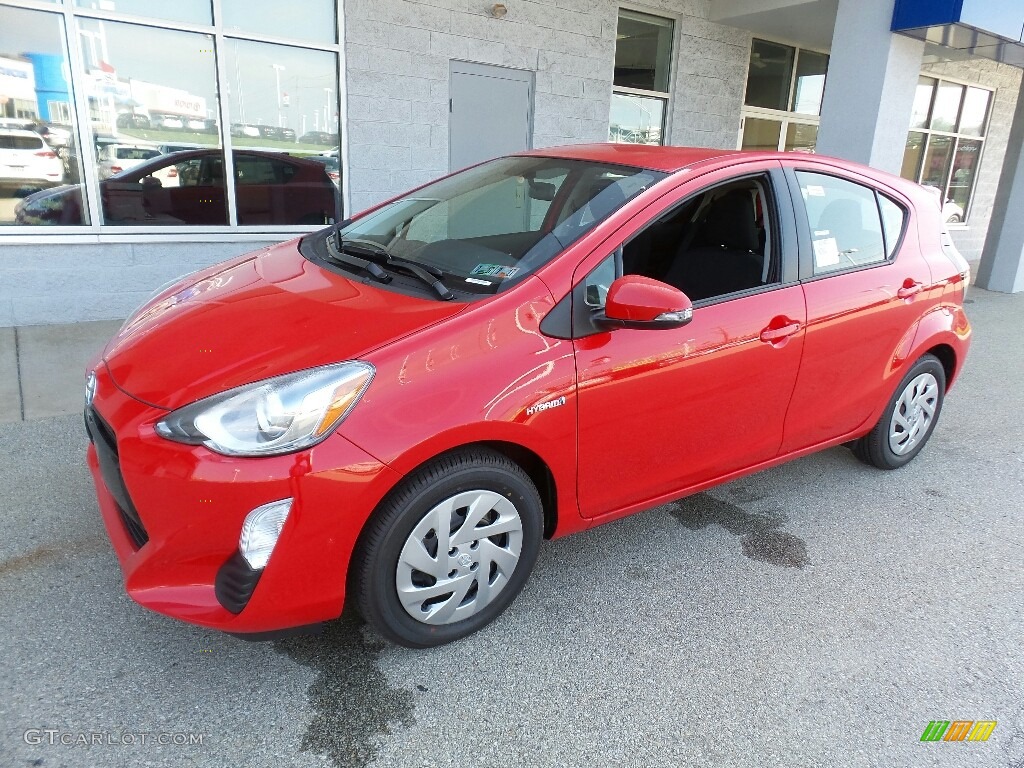 Absolutely Red 2016 Toyota Prius c Two Exterior Photo #115177658
