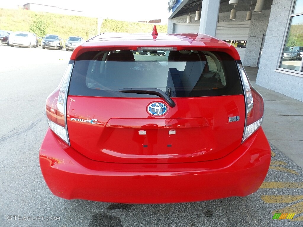 2016 Prius c Two - Absolutely Red / Black photo #7