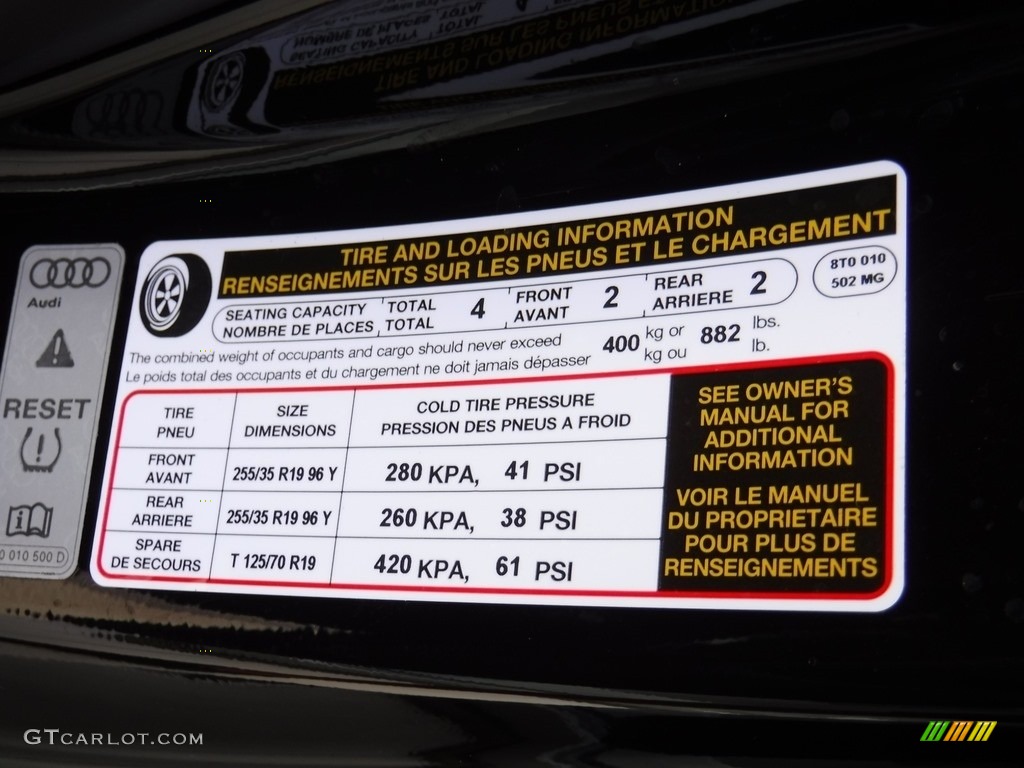 2017 Audi S5 3.0 TFSI quattro Coupe Info Tag Photo #115183268