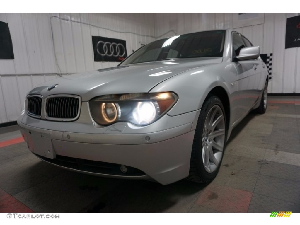 2003 7 Series 745i Sedan - Titanium Silver Metallic / Black/Black photo #3