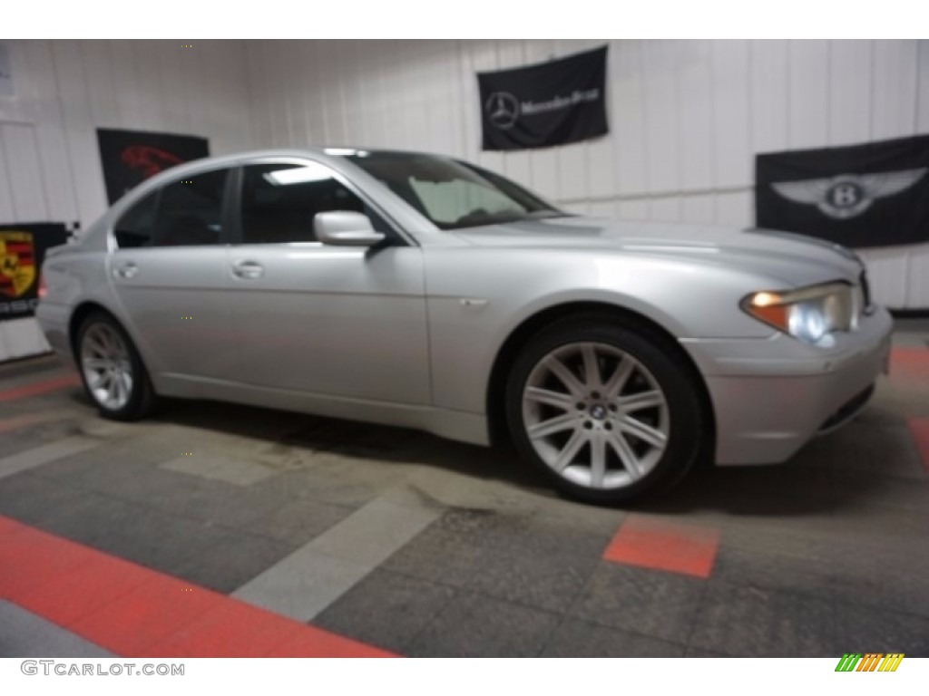 2003 7 Series 745i Sedan - Titanium Silver Metallic / Black/Black photo #6