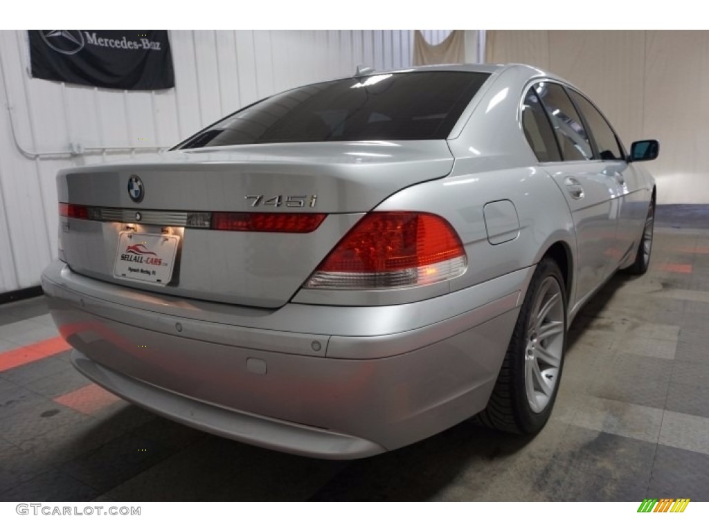 2003 7 Series 745i Sedan - Titanium Silver Metallic / Black/Black photo #8