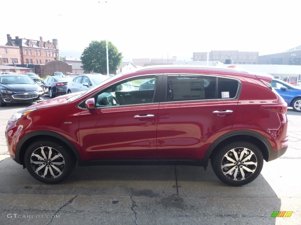 2017 Sportage EX AWD - Hyper Red / Black photo #6