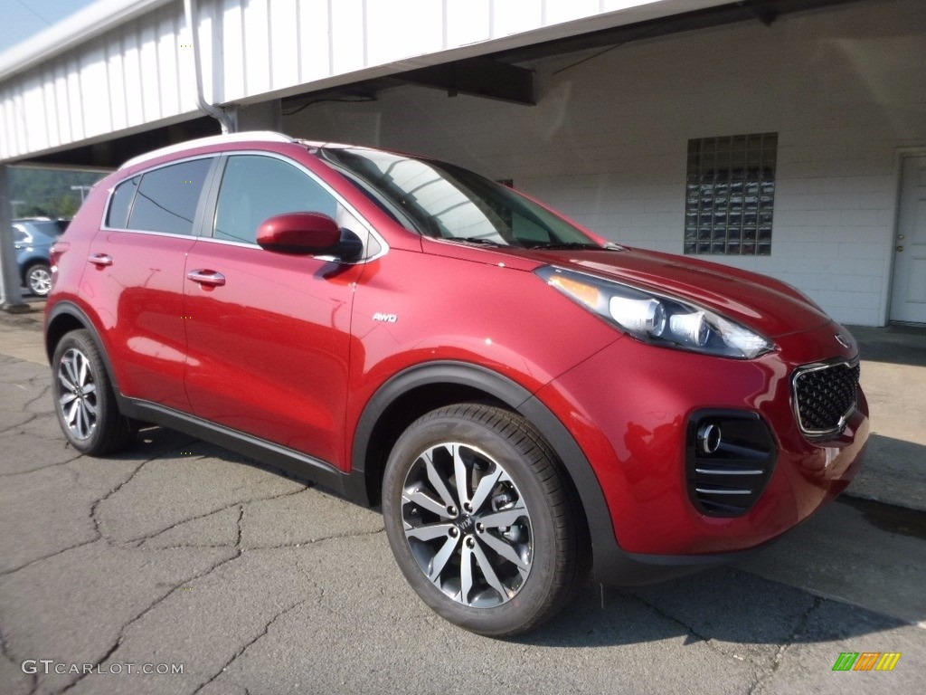 2017 Sportage EX AWD - Hyper Red / Black photo #9