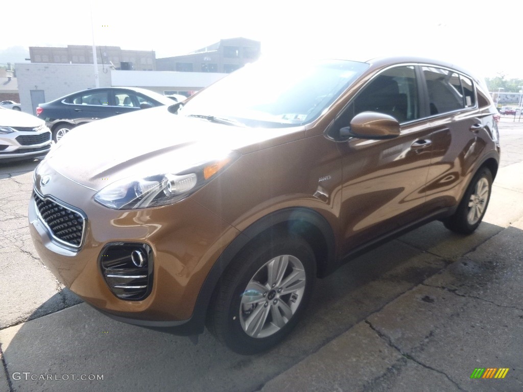 2017 Sportage LX AWD - Burnished Copper / Black photo #7