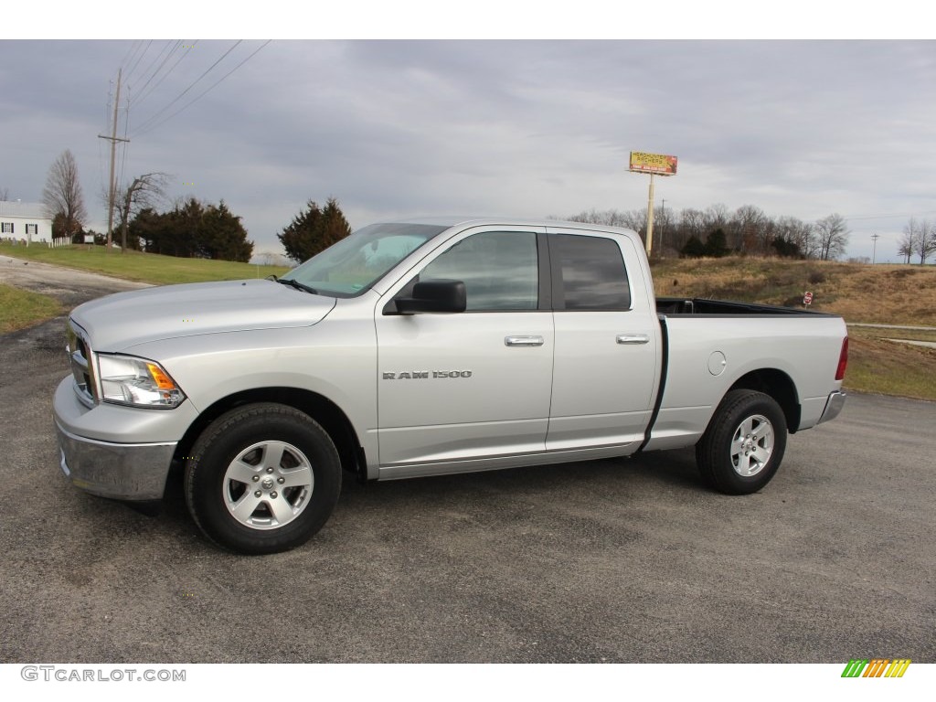 2012 Ram 1500 SLT Quad Cab - Bright Silver Metallic / Dark Slate Gray/Medium Graystone photo #2