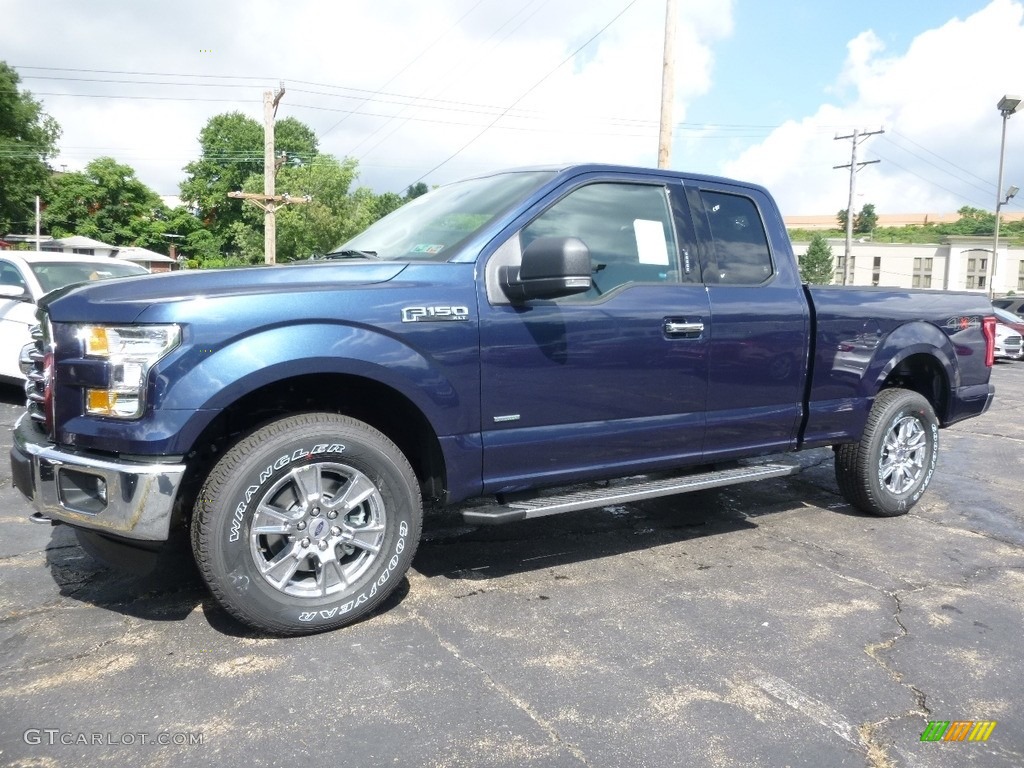 2016 F150 Lariat SuperCab 4x4 - Blue Jeans / Medium Earth Gray photo #4