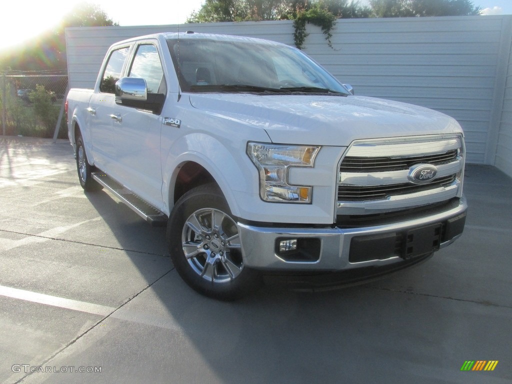 2016 F150 Lariat SuperCrew - Oxford White / Black photo #2