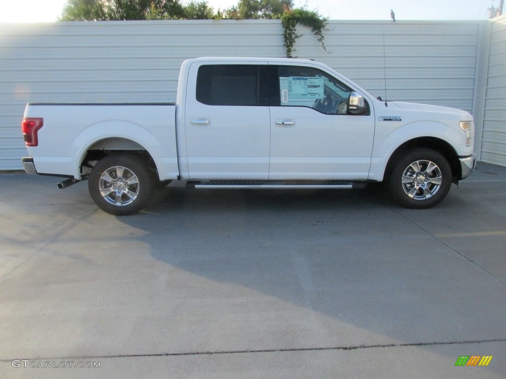 2016 F150 Lariat SuperCrew - Oxford White / Black photo #3